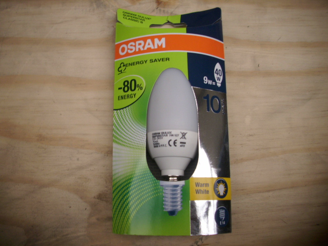 Osram energie zuinige lamp E14 9Watt